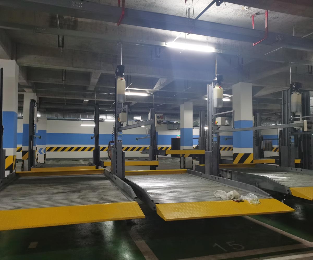 湖北小区两柱简易类立体停车场设备